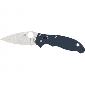 Spyderco Manix 2 Pocket Knife 3.37" Drop Point CPM-SPY27 Satin Blade G-10 Handle Blue - Spyderco