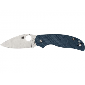 Spyderco Sage 5 Pocket Knife 3" Drop Point CPM-SPY27 Satin Blade Fiberglass Reinforced Nylon (FRN) Handle Blue - Spyderco