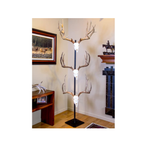SKULL HOOKER Trophy Tree European Mount Display Black