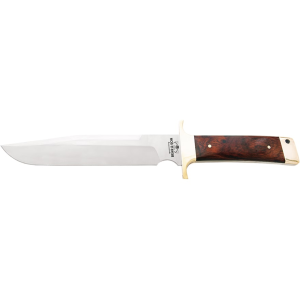 Bear & Son Freedom Fighting Bowie Fixed Blade Knife 8" Clip Point D2 Satin Blade Cocobolo Handle - Bear & Son