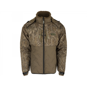 Drake Men's LST Guardian Flex Double Down Eqwader Hooded Jacket Mossy Oak Bottomland XL