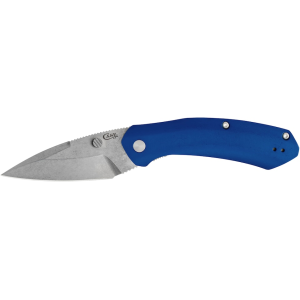 Case Westline Assisted Opening Pocket Knife 3.2" Modified Drop Point CPM S35VN Stonewashed Blade Aluminum Handle Blue - Case