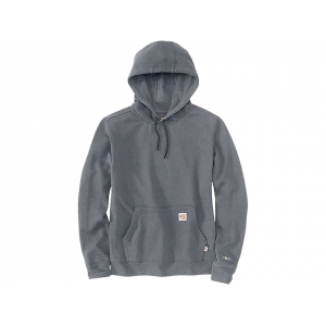 CARHARTT Men's FR Force Loose Fit Midweight Logo Sleeve Hoodie Granite Heather Large