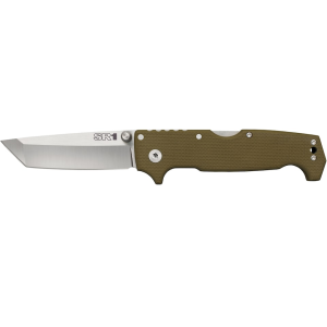 Cold Steel SR1 Tanto Pocket Knife 4" Tanto Point CPM-S35VN Stainless Steel Blade G-10 Handle OD Green - Cold Steel