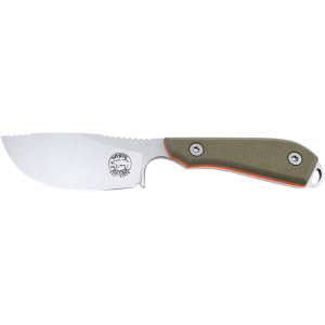 White River Knives M1 Skinner Fixed Blade Knife 3" Drop Point CPM S35VN Stonewashed Blade G-10 Handle Green - White River Knives