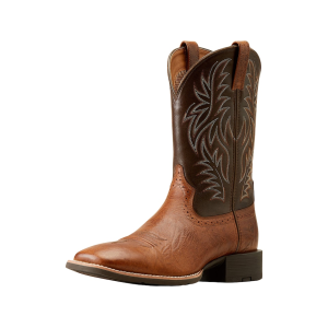 Ariat Sport Wide Cowboy Boots Leather Peanut Butter/Chaga Brown Men's 10.5 D - Ariat