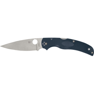 Spyderco Native Chief Blue Pocket Knife 3.52" Drop Point CPM-SPY27 Satin Blade Glass Reinforced Nylon (GRN) Handle Blue - Spyderco