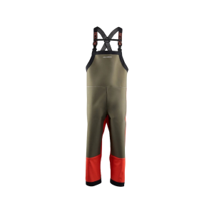 Grundens Men's Neptune Armored Rain Bibs Orange/Olive 2XL - Grundens