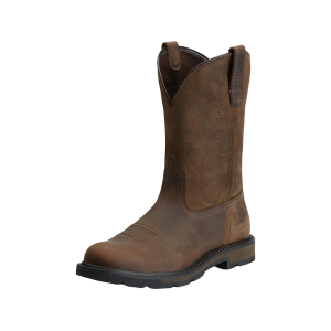 Ariat Groundbreaker Round Toe Work Boots Leather Brown Men's 13 EE - Ariat