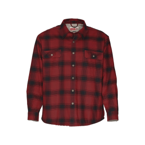 STORMY KROMER Men's Camp Shirt Jacket Red/Black Plaid XL
