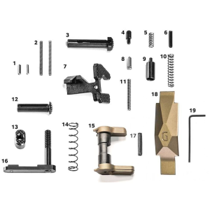 GEISSELE Ultra Duty AR-15 Lower Receiver Parts Kit Aluminum Desert Dirt Color