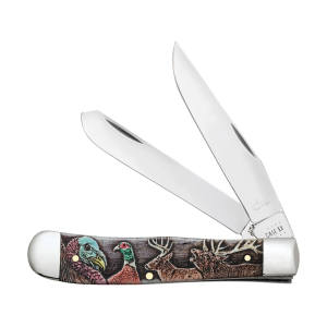 Case Sportsman Series Trapper Pocket Knife 3.27" Clip/Spey Tru-Sharp Mirror Polished Blade Bone Handle Natural - Case