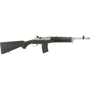 Ruger Mini Thirty Semi Automatic Rifle 7.62x39mm 16.1" Stainless Threaded Barrel Stainless Frame Black Field Stock
