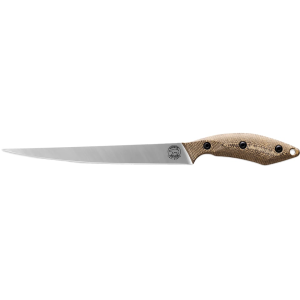White River Knives Fillet Knife 8" Trailing Point CPM S35VN Stonewashed Blade Richlite Handle Maple/Black - White River Knives