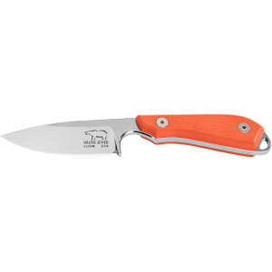 White River Knives M1 Pro Fixed Blade Knife 3" Drop Point CPM S35VN Stonewashed Blade G-10 Handle Orange - White River Knives
