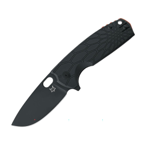 Fox Knives Core Pocket Knife 3.15" Drop Point N690 Black Blade Fiberglass Reinforced Nylon (FRN) Handle Black - Fox Knives