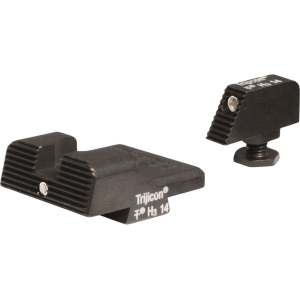 Heinie Straight Eight LEDGE Night Sight Set for Glock 17, 19, 22, 23, 34, 35 Steel Blue Tritium - Heinie