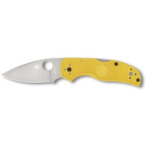 Spyderco Native 5 Salt Pocket Knife 3" Drop Point CPM MagnaCut Steel Blade FRN Handle Yellow