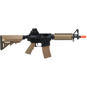 Colt M4 CQB-R AEG Battery Powered Airsoft Rifle 6mm BB Full Auto/Semi-Auto Black/Tan - Colt