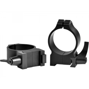 Warne 30mm Quick-Detachable Scope Ring Mounts CZ 550, BRNO 602 (19mm Dovetail) Matte Black Medium - Warne