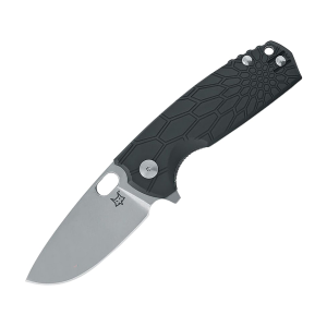 Fox Knives Core Pocket Knife 3.15" Drop Point N690 Stonewashed Blade Fiberglass Reinforced Nylon (FRN) Handle Black - Fox Knives