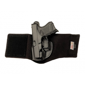 Galco Ankle Glove Ankle Holster Left Hand S&W 442, 649 Bodyguard, 340 PD Leather Black - Galco