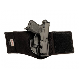 Galco Ankle Glove Ankle Holster Right Hand 1911 Officer Leather Black - Galco