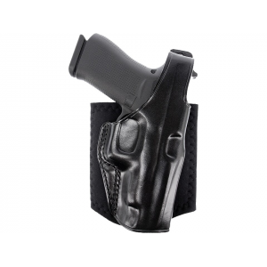 Galco Ankle Glove Ankle Holster Right Hand Glock 43, 43X, 43X MOS Leather Black - Galco