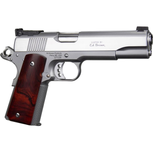 Ed Brown Classic Custom 1911 Government 45 ACP Pistol 5" Barrel 7+1 Round Stainless Slide Cocobolo Grip Stainless Frame - Ed Brown