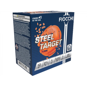 Fiocchi Low Recoil 12 Gauge Ammo 2-3/4" #7 Steel Shot 1 oz Case of 250 (10 Boxes of 25) - Fiocchi