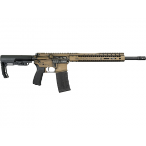 Black Rain Ordnance Spec+ Fusion Semi Automatic Rifle 300 AAC Blackout (7.62x35mm) 16" Matte Threaded Barrel Bronze Frame Black Pistol Grip - Black Rain Ordnance