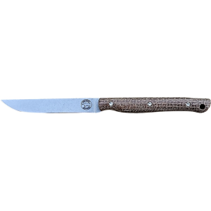White River Knives Exodus 3 Fixed Blade Knife 3" Drop Point CPM S35VN Stonewashed Blade Burlap Micarta Handle Natural - White River Knives