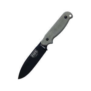ESEE Knives Laser Strike Fixed Blade Knife 4.75" Drop Point 1095 Powder Coat Blade Micarta Handle Gray - Esee Knives