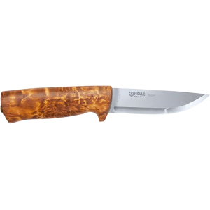 Helle Eggen Fixed Blade Knife 3.98" Drop Point Laminated Stainless Blade Birch Handle Wood - Helle