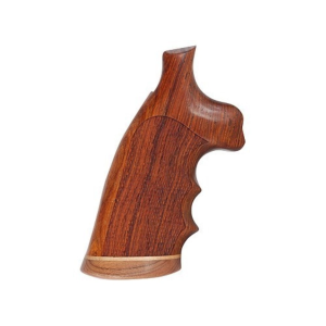Hogue Fancy Hardwood Conversion Grips with Accent Stripe, Finger Grooves and Contrasting Butt Cap for S&W K, L-Frame Round to Square Butt Checkered Cocobolo - Hogue
