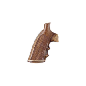Hogue Fancy Hardwood Conversion Grips with Accent Stripe, Finger Grooves and Contrasting Butt Cap S&W N-Frame Round to Square Butt Checkered Cocobolo - Hogue