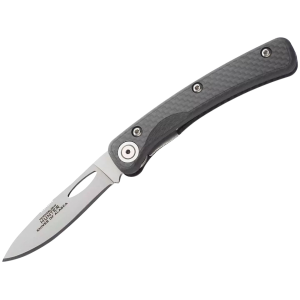 Knives of Alaska Featherlite Hunter Pocket Knife 3" Drop Point D2 Bead Blasted Blade Carbon Fiber Handle Black with Pocket Clip - Knives Of Alaska