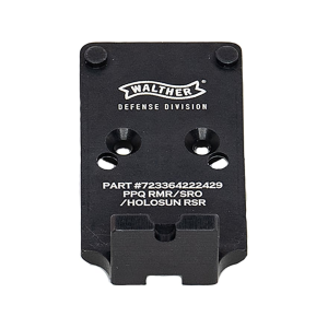 C&H Precision Pistol Red Dot Mounting Plate Walther PPQ V4 To Trijicon RMR, SRO and Holosun 407C, 507C, 508T w/ Rear Sight Rear