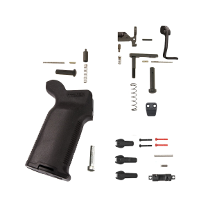 AR-STONER Performance Customizable Lower Parts Kit with Magpul Bad Lever, Magazine Release Button and MOE K2+ Grip Black