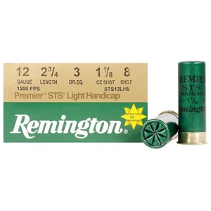 ington Premier STS Target 12 Gauge 2-3/4 #8 Lead Shot 1-1/8 Oz Case Of 250 (10 Boxes Of 25) Ammo