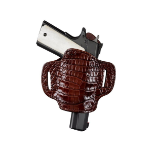 Triple K 777 Lucky Gator OWB Holster Right Hand 1911 Government Leather Brown