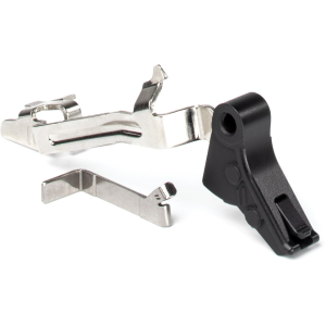 ZEV Technologies PRO Trigger with Trigger Bar Flat Faced for Glock 17, 19, 22, 23, 24, 26, 27, 31, 32, 33, 34, 35, 37, 38, 39 Gen 1, 2, 3, 4 Aluminum Black Pad, Black Safety