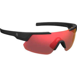 Magpul Men's Defiant Polarized Sunglasses Black Frame Gray/Red Mirror Lens - Magpul