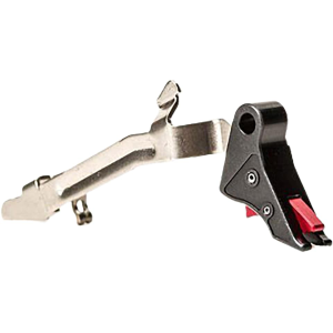Overwatch Precision Combat Trigger (TAC) for Glock 9mm, 40 S&W, 357 Sig Aluminum Black Shoe, Red Safety - Overwatch Precision