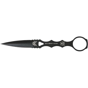 Benchmade SOCP Dagger 3.22" Spear Point 440C Black Blade 440C Handle Black with Black Sheath