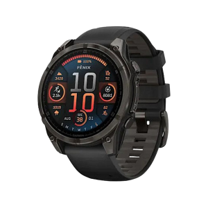 Garmin Fenix 8 51 mm AMOLED Sapphire Watch Carbon Gray DLC Titanium Black/Pebble Gray Band