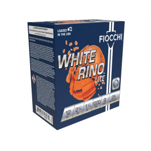 cchi White Rino Light Target 12 Gauge 2-3/4 #9 Lead Shot 1-1/8 Oz Case Of 250 (10 Boxes Of 25) Ammo