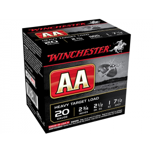 chester AA Heavy Target 20 Gauge 2-3/4 #7-1/2 Lead Shot 1 Oz Case Of 250 (10 Boxes Of 25) Ammo