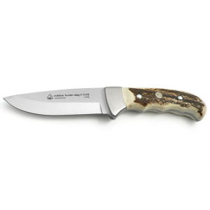 PUMA IP Outdoor Hunter Fixed Blade Knife 4.17" Drop Point 1.4034 Polished Blade Bone Handle Stag