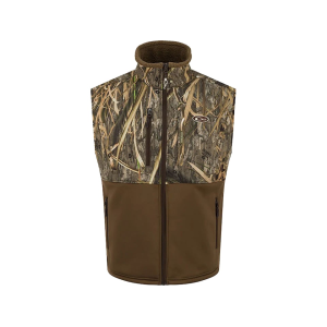 DRAKE Men's Hole Shot Windproof Eqwader Insulated Vest Mossy Oak Shadow Grass Habitat Medium